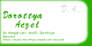 dorottya aczel business card