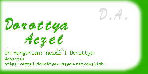 dorottya aczel business card